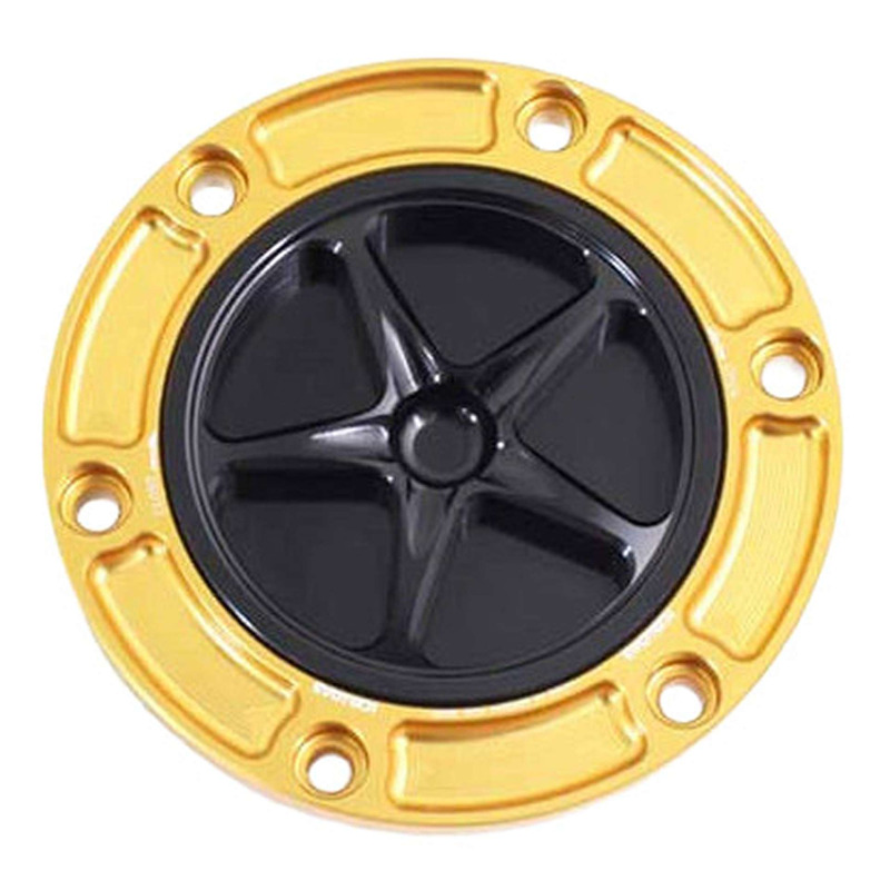 Bouchon de réservoir Evotech aluminium Noir/Or Aprilia Tuono 660 21-2