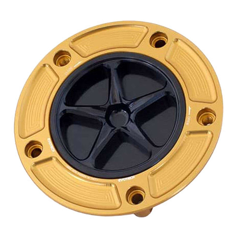Bouchon de réservoir Evotech aluminium noir/or Yamaha YZF-R6 99-19