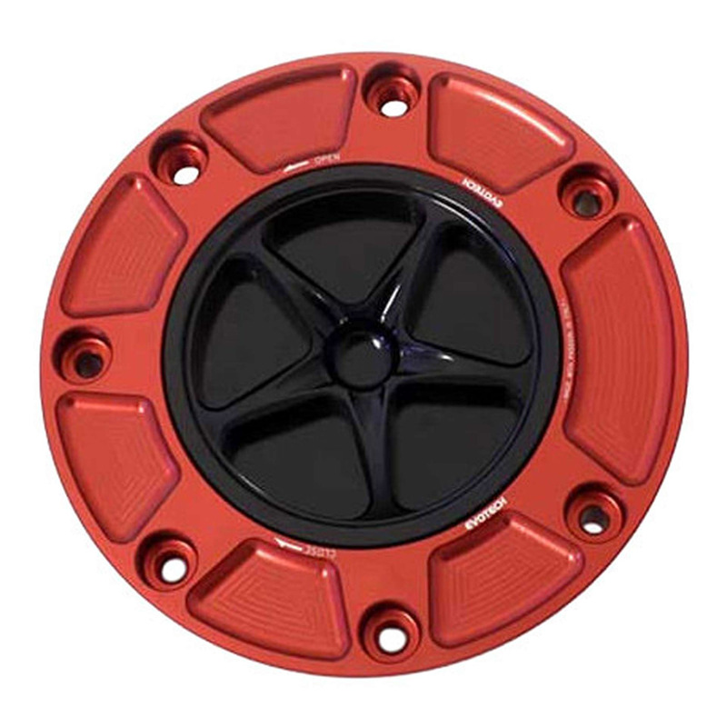 Bouchon de réservoir Evotech aluminium Noir/Rouge Honda CBR 600 RR 00