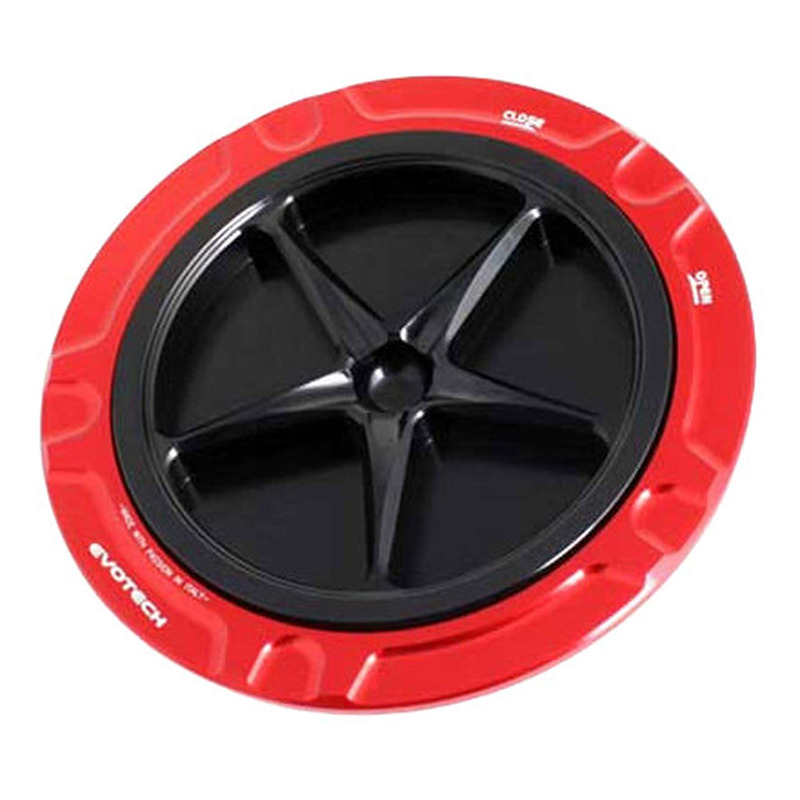 Bouchon de réservoir Evotech aluminium Noir/Rouge Aprilia RSV4 1100 21-25