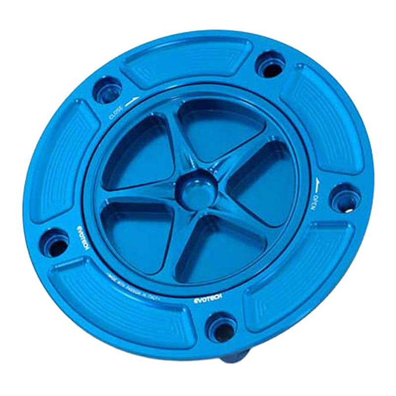 Bouchon de réservoir Evotech aluminium or/bleu Yamaha YZF-R6 99-19