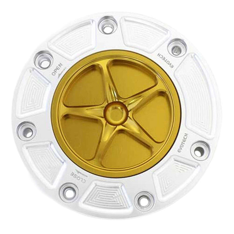 Bouchon de réservoir Evotech aluminium Or/Silver Honda CBR 600 RR 00-