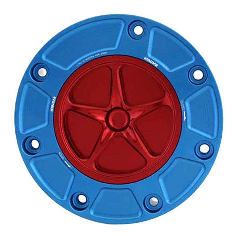 Bouchon de réservoir Evotech aluminium Rouge/Bleu Honda CBR 600 RR 00