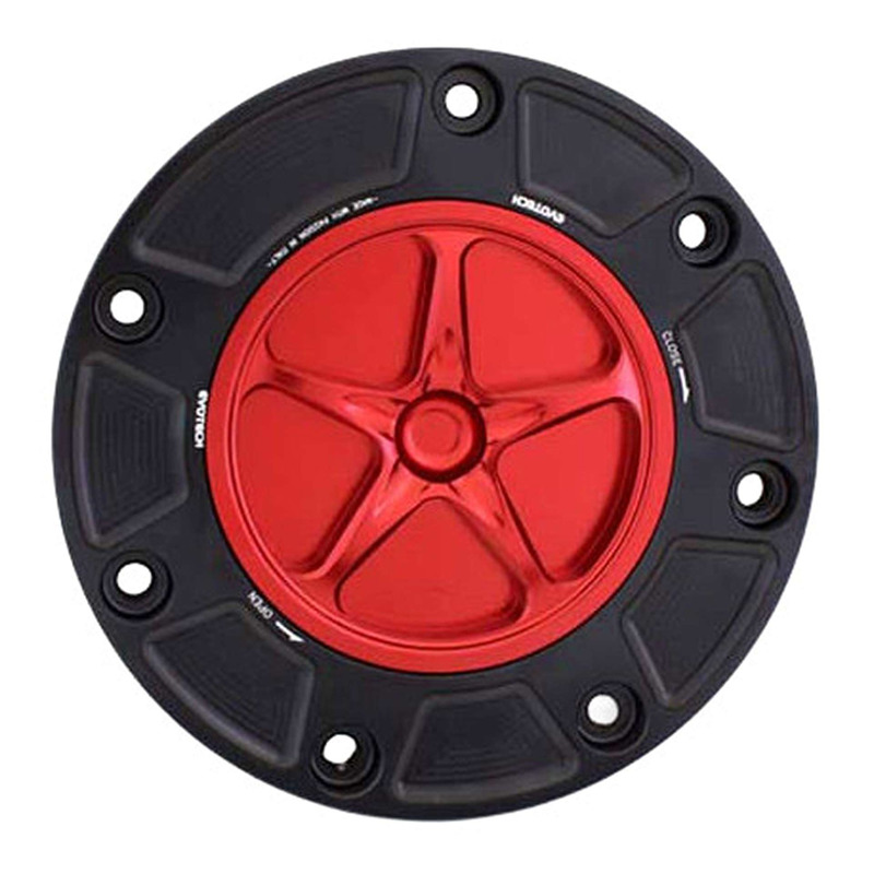 Bouchon de réservoir Evotech aluminium Rouge/Noir Honda CBR 600 RR 00