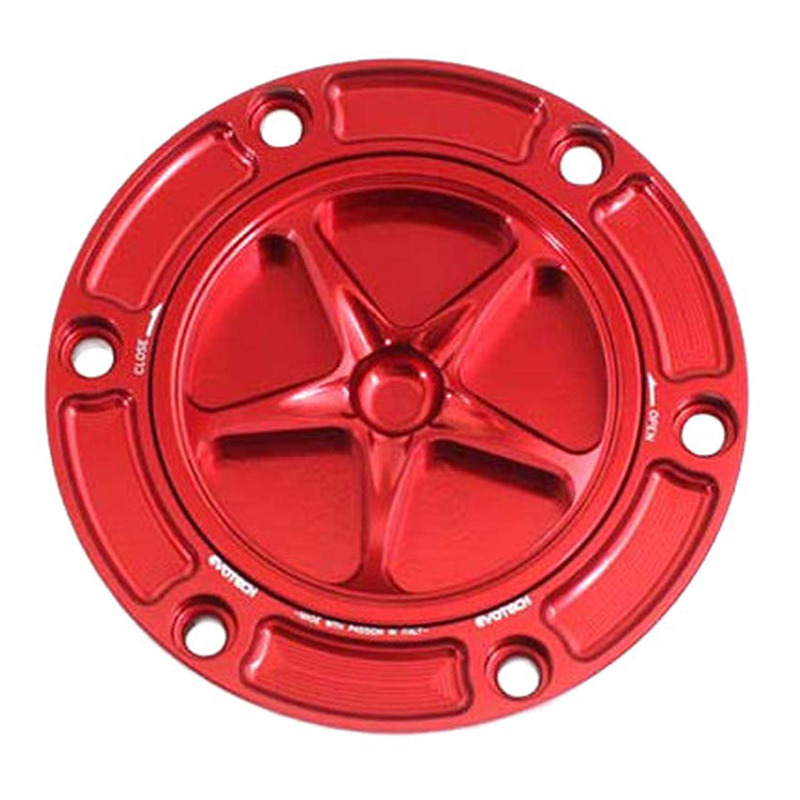 Bouchon de réservoir Evotech aluminium Rouge/Rouge Aprilia Tuono 660