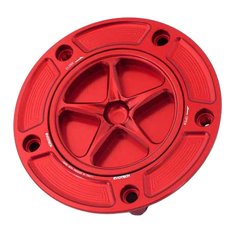Bouchon de réservoir Evotech aluminium rouge/rouge Yamaha YZF-R6 99-19