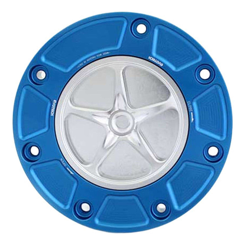 Bouchon de réservoir Evotech aluminium Silver/Bleu Honda CBR 600 RR 0