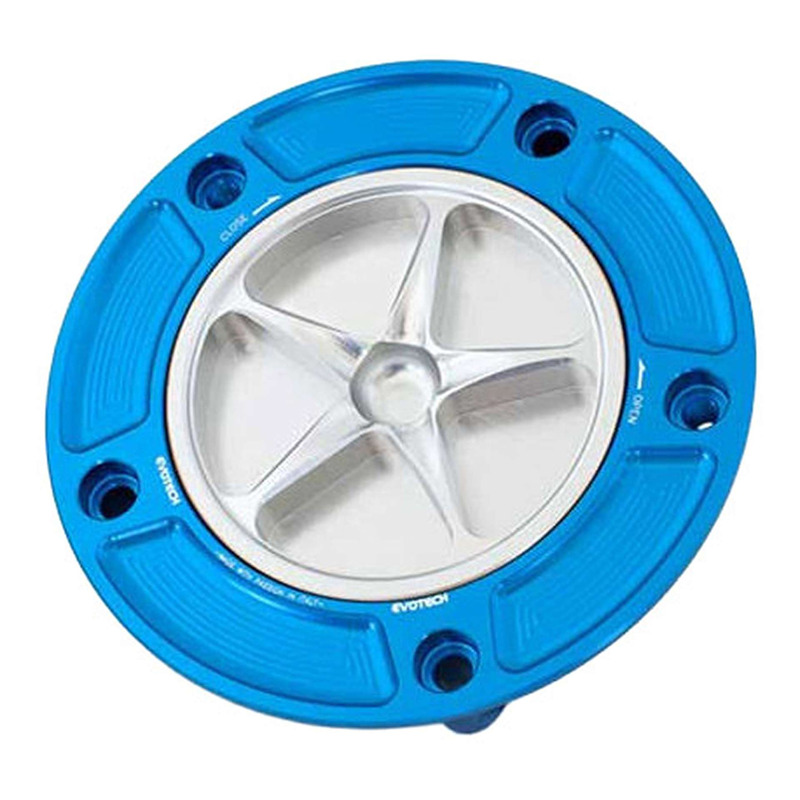 Bouchon de réservoir Evotech aluminium Silver/Bleu Suzuki GSX-R 600 0