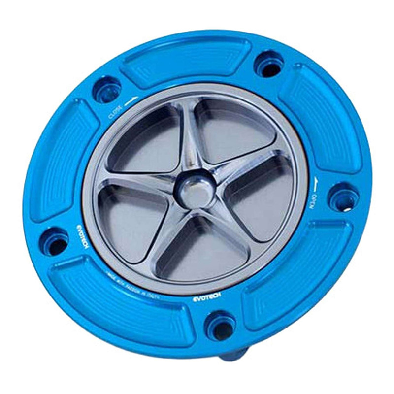 Bouchon de réservoir Evotech aluminium Titane/Bleu Suzuki GSX-R 600 0