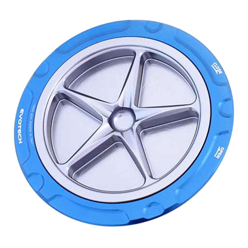 Bouchon de réservoir Evotech aluminium Titane/Bleu BMW R Nine T 1200