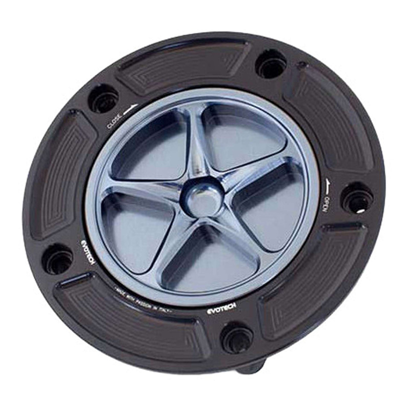 Bouchon de réservoir Evotech aluminium Titane/Noir Suzuki GSX-R 600 0