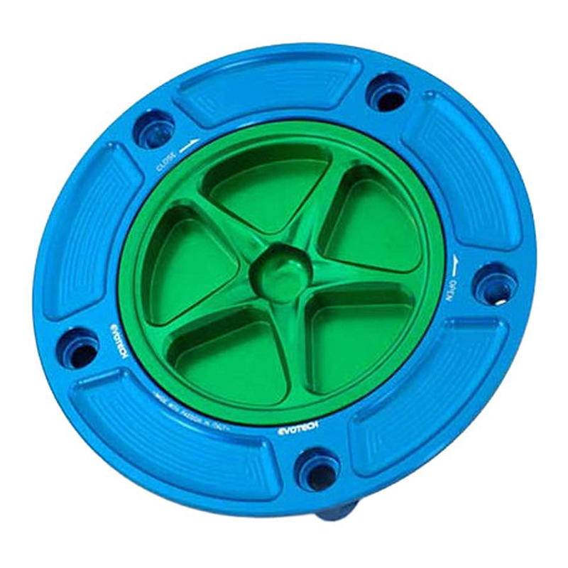 Bouchon de réservoir Evotech aluminium Vert/Bleu Suzuki GSX-R 600 04-