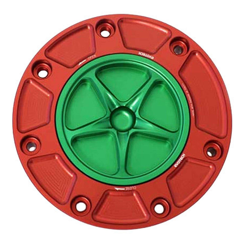 Bouchon de réservoir Evotech aluminium Vert/Rouge Honda CBR 600 RR 00