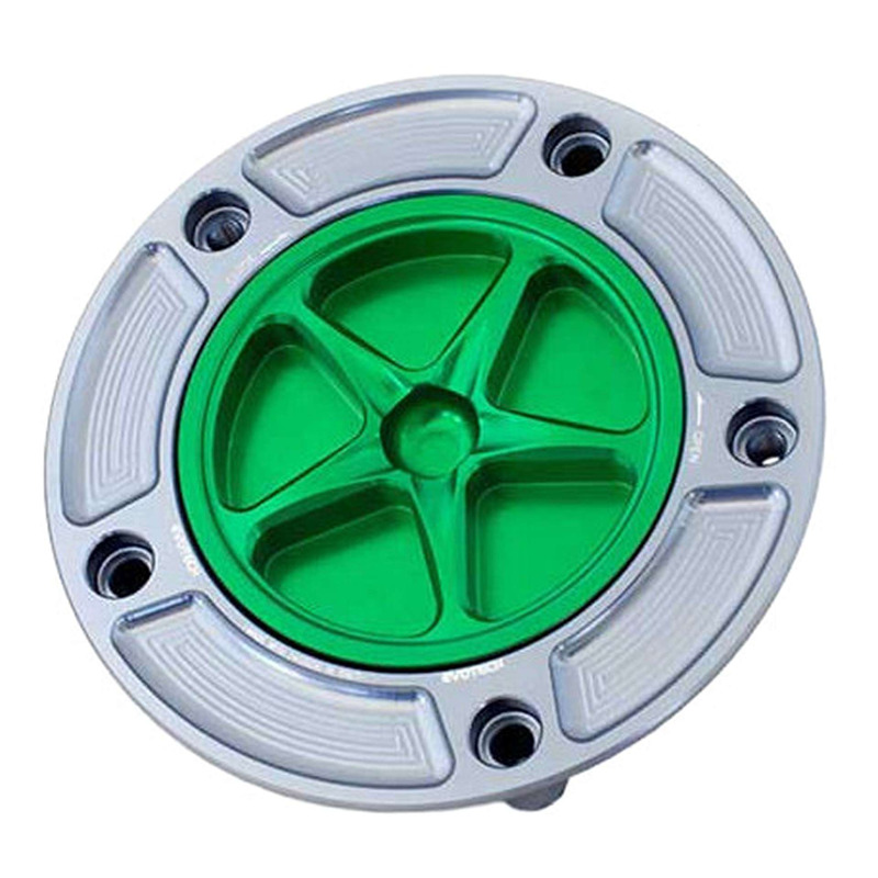 Bouchon de réservoir Evotech aluminium vert/titane Yamaha YZF-R6 99-19