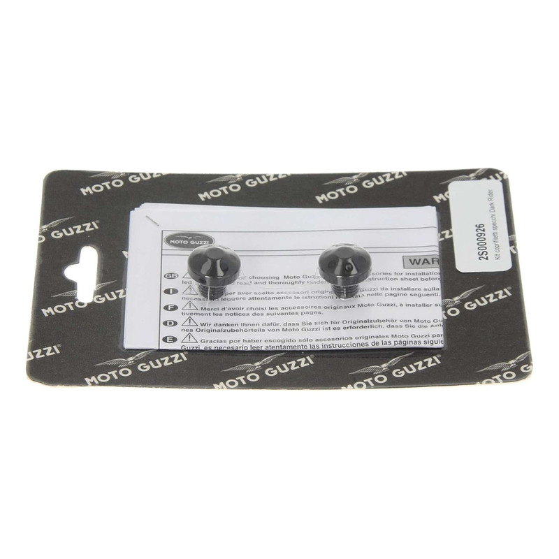 Bouchon de rétroviseur en aluminium noir d'origine 2S000926 Moto Guzzi V7 850 2021-