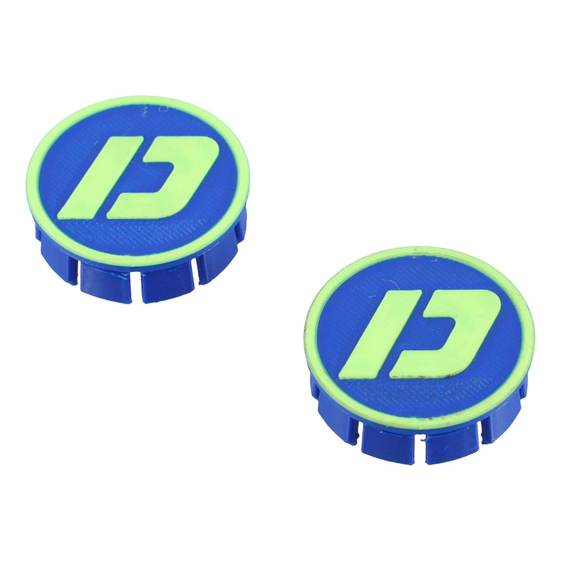 Bouchons de cadre Doppler bleu/jaune fluo Rieju MRT/Sherco SE-R/SM-R