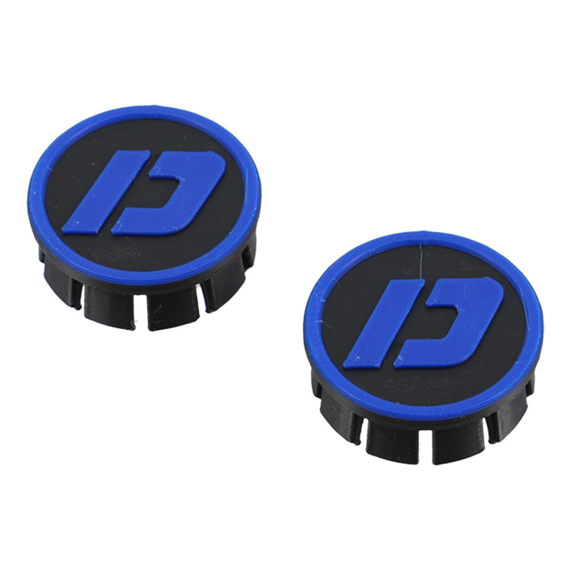 Bouchons de cadre Doppler noir/bleu Derbi Senda