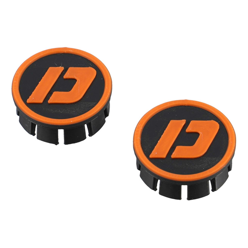 Bouchons de cadre Doppler noir/orange Derbi Senda