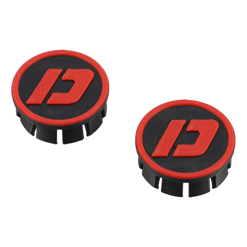 Bouchons de cadre Doppler noir/rouge Derbi Senda