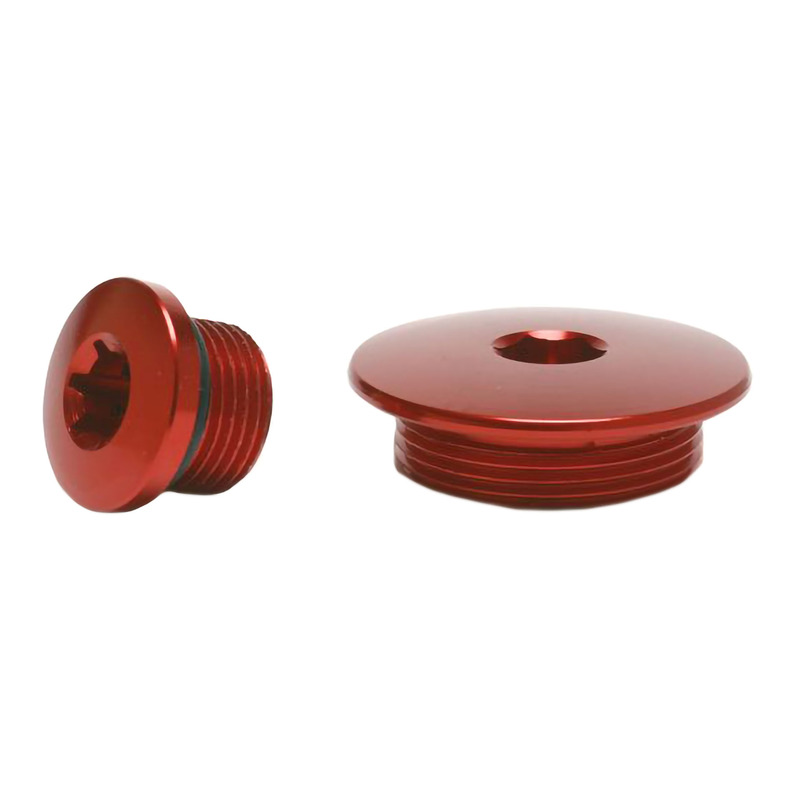 Bouchons de Carter Moteur Latéraux BUD RACING Aluminium Anodisé Rouge – Yamaha YZF 450cc 23-24