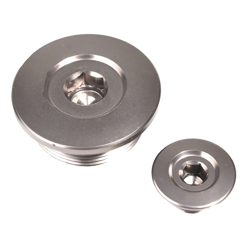 Bouchons de Carter Moteur Latéraux RFX Pro Aluminium Anodisé Gris pour Kawasaki 250/450 KXF 21-24