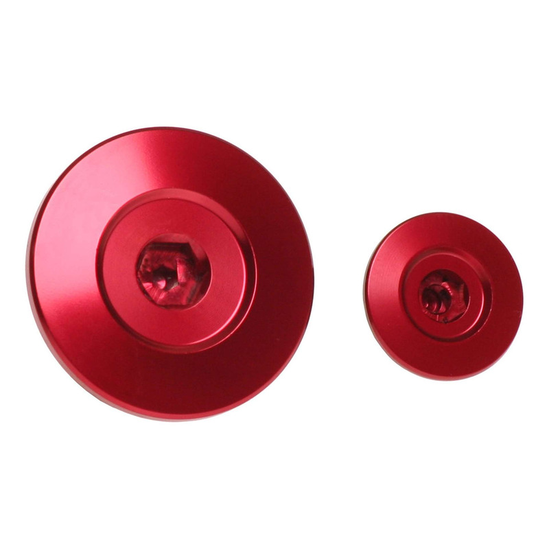 Bouchons de Carter Moteur Latéraux RFX Pro en Aluminium Anodisé Roug