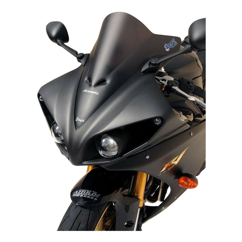 Bulle Ermax Aéromax 46 cm Yamaha YZF-R1 09-14 noir satin opaque