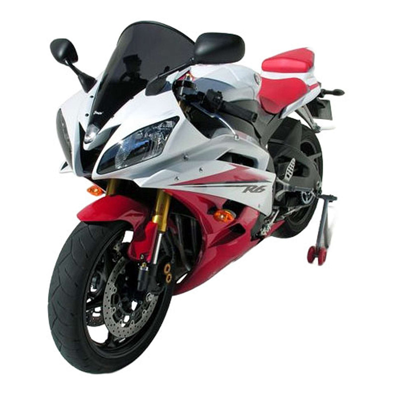 Bulle haute protection +5 cm Ermax Yamaha YZF-R6 06-07 noir satin opaque