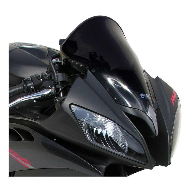 Bulle taille origine 35 cm Ermax Yamaha YZF-R6 08-16 noir foncé opaque