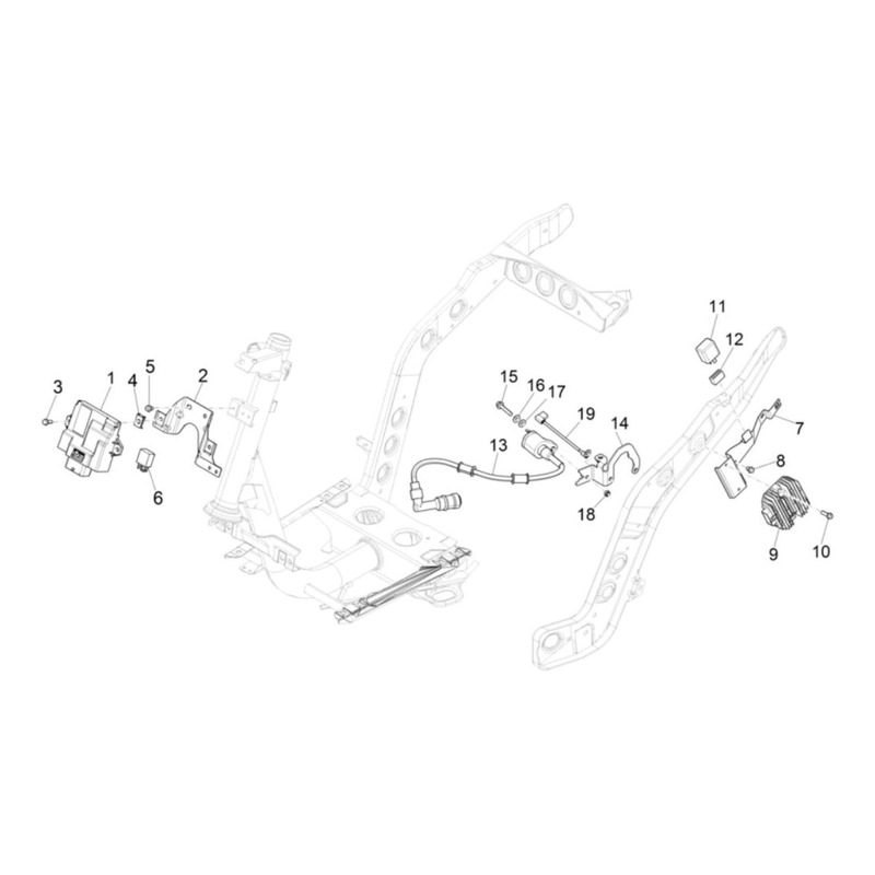 Câble de masse d'origine 1A018597 Piaggio Zip 50 4t 2021-24