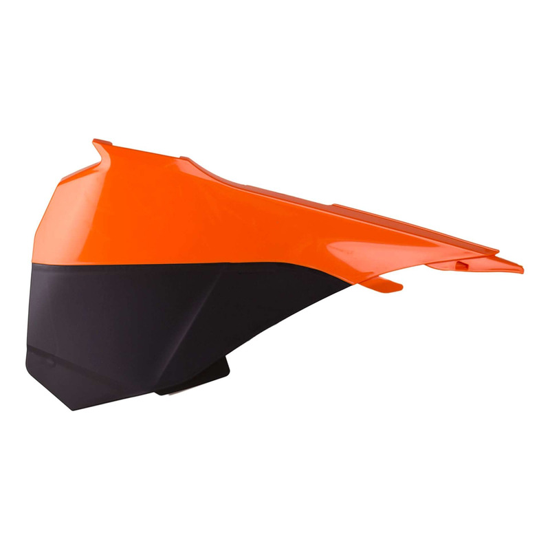 Cache de Boîte à Air POLISPORT Type Origine Orange / Noir - KTM 85 S
