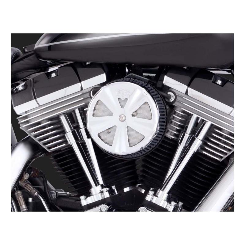 Cache filtre à air naked crown rond Ø 139,7mm (5,5') fixation vis centrale Harley Davidson chrome