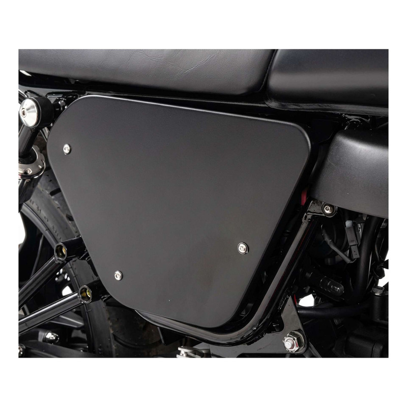 Caches latérale en aluminium noir d'origine 2S000179 Moto Guzzi V7 750 2008-16