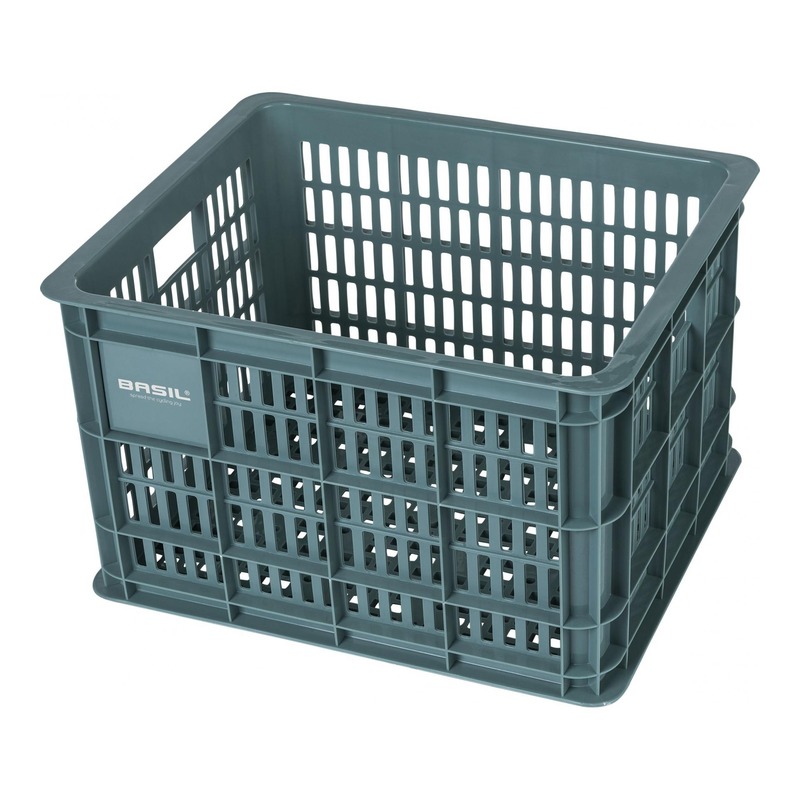 Caisse vélo Basil vert en plastique (33L) (vendu sans fixation)