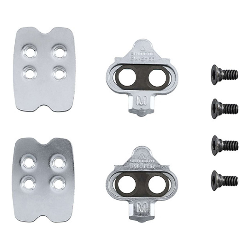 Cales Pédales Automatiques VTT Shimano SM-SH56 avec Plaque Fixation Argent