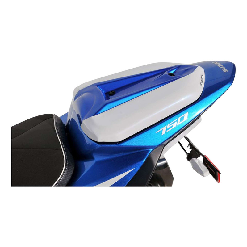 Capot de selle Ermax blanc/bleu métal Suzuki GSR 750 11-16