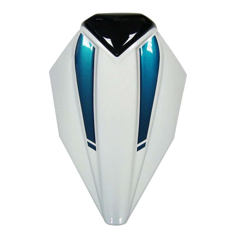 Capot de selle Ermax blanc metal/bleu turquoise Yamaha MT-07 14-17