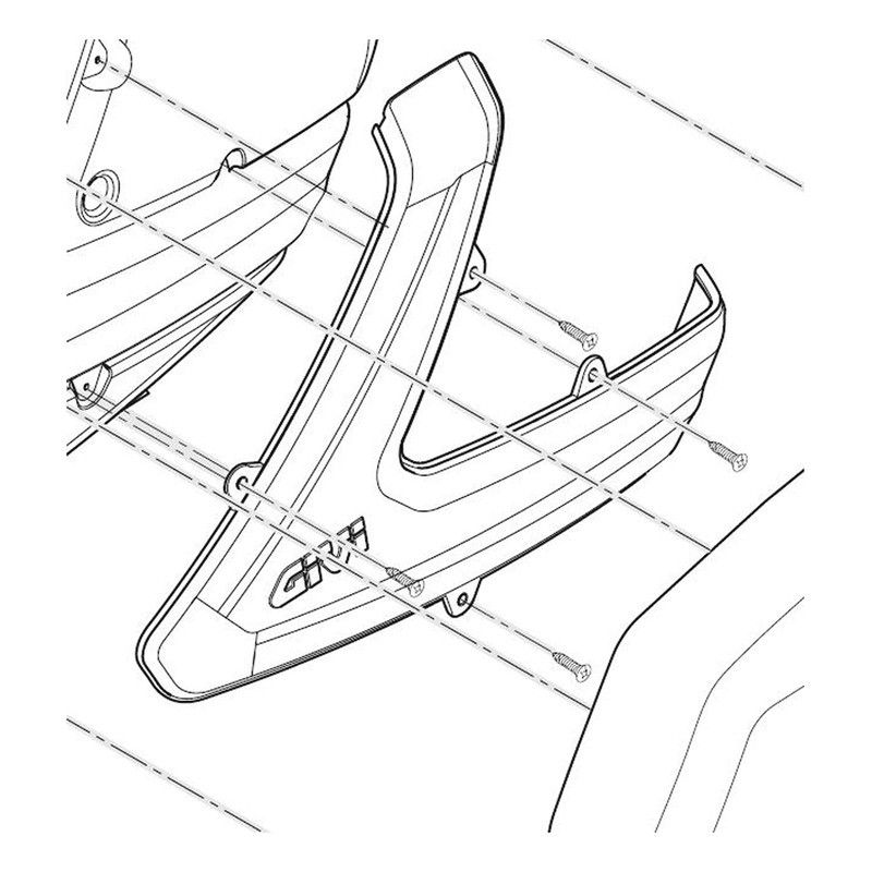 Capot noir côté droit pour valise latérale Givi V37