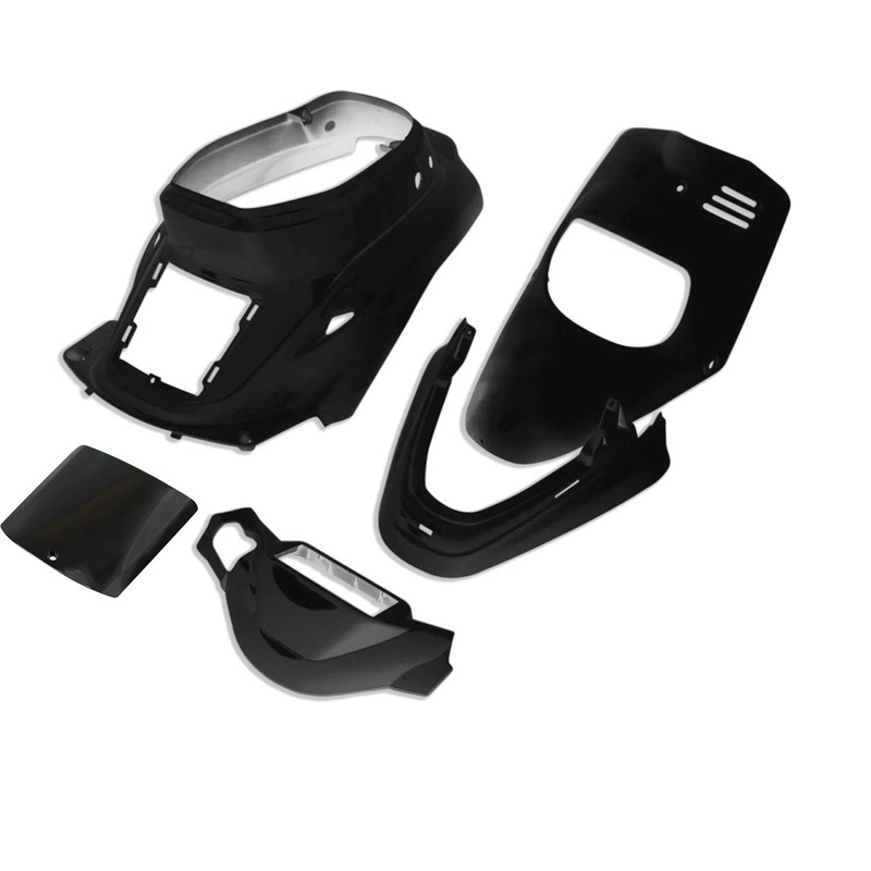 CarÃ©nage noir mat 5 piÃ¨ces compatible MBK Booster Spirit/Bws -2004