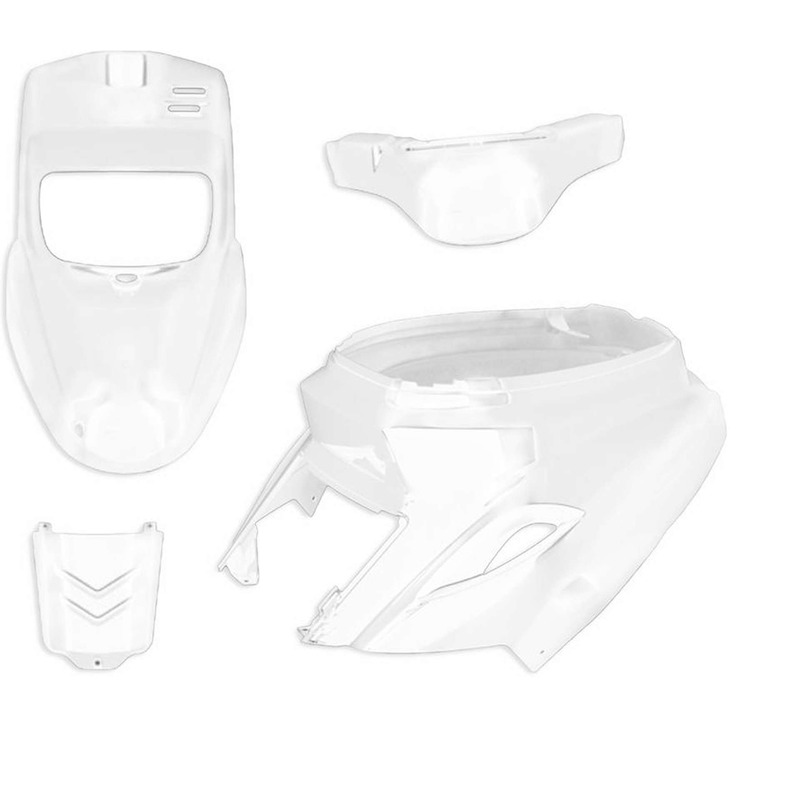 CarÃ©nage blanc brillant 4 piÃ¨ces MBK Booster/Bws 2004-2017