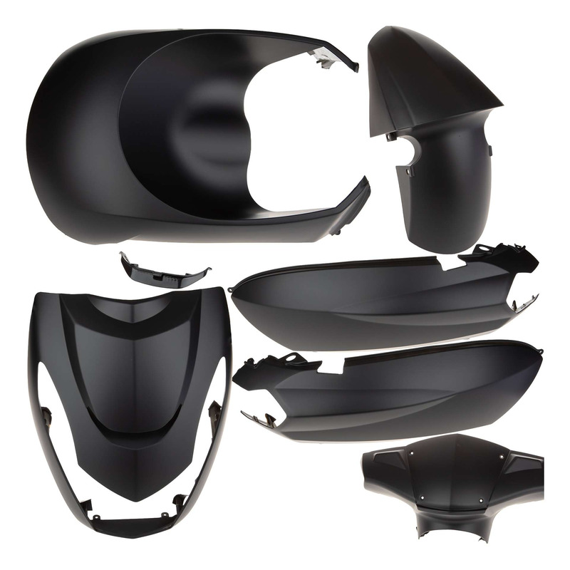 CarÃ©nage noir mat 6 piÃ¨ces compatible Peugeot Kisbee 2010-