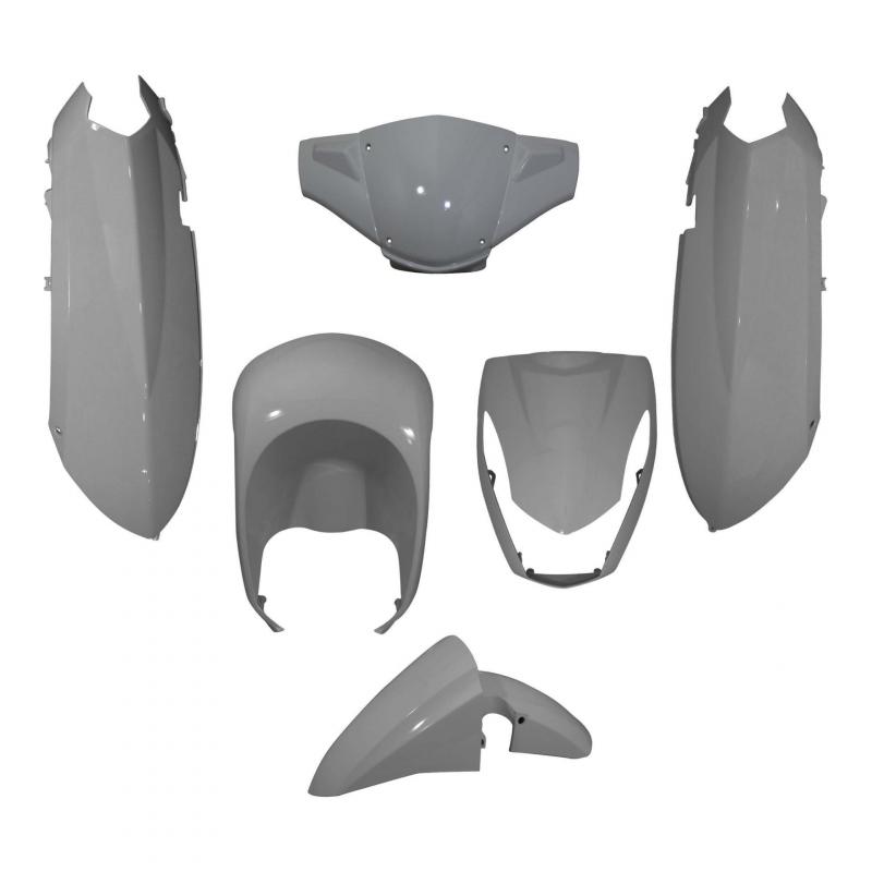 Carénages Peugeot 50 Kisbee gris mat 6 pièces