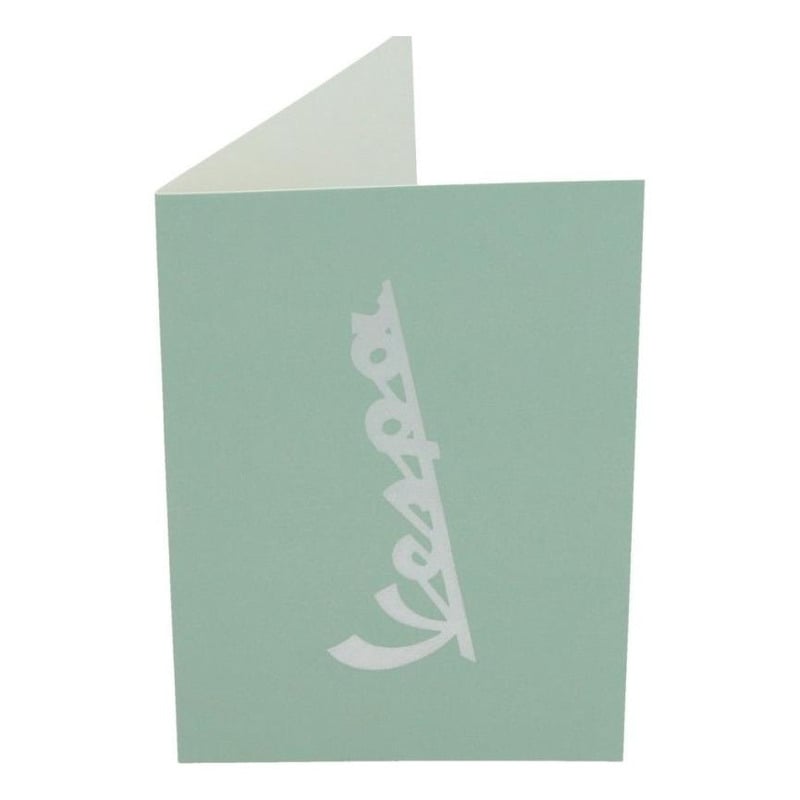 Carte de vœux Vespa Logo vert (10,5x15,5 mm)