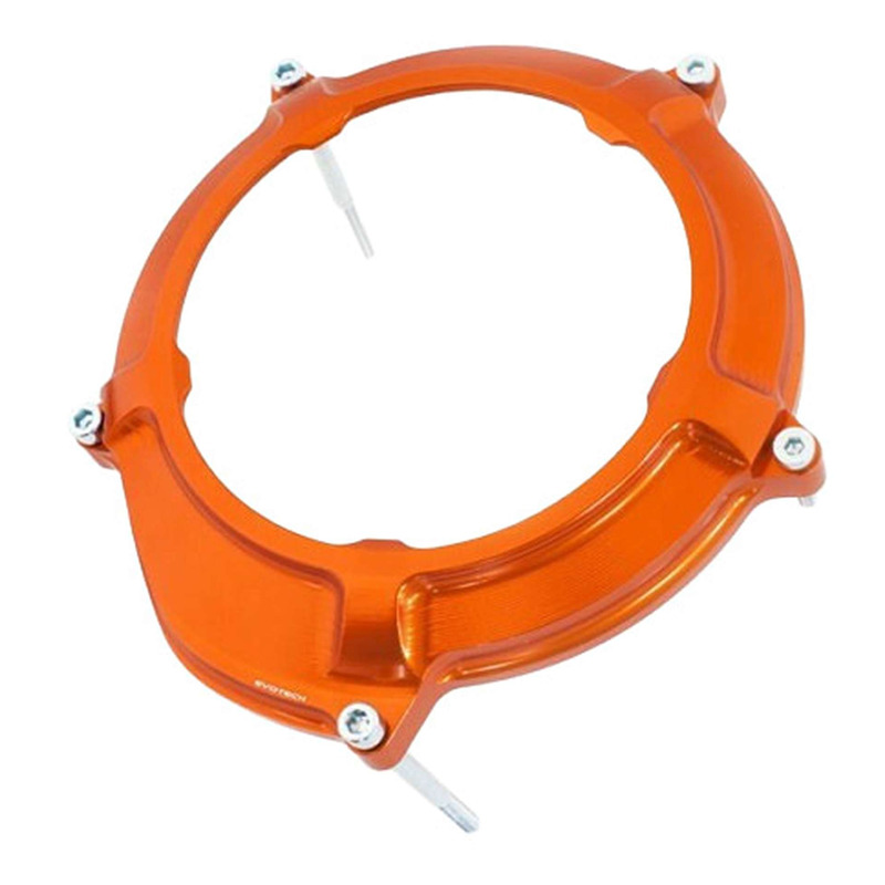 Carter dâ  embrayage Evotech orange et transparent KTM 1290 Super Duke