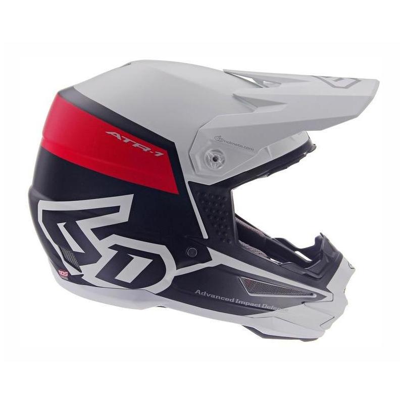 Casque cross 6D ATR-1 Flight blanc/rouge- XL