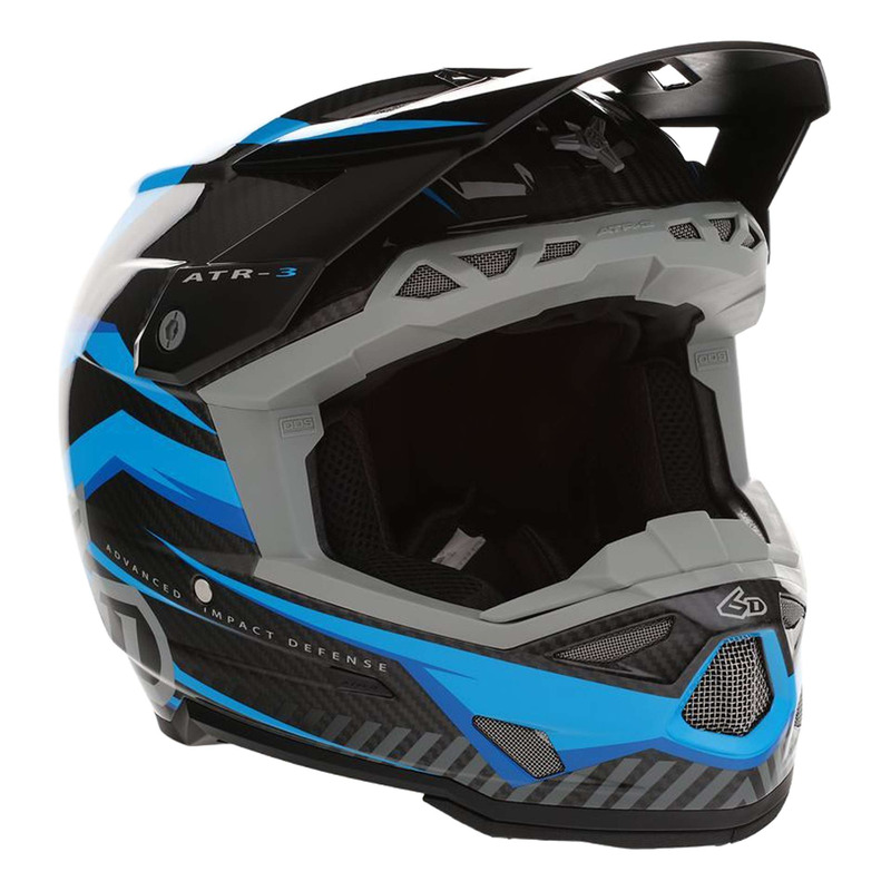 Casque cross 6D ATR-3 Rival cyan brillant