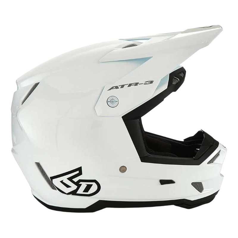 Casque cross 6D ATR-3 Solid blanc brillant