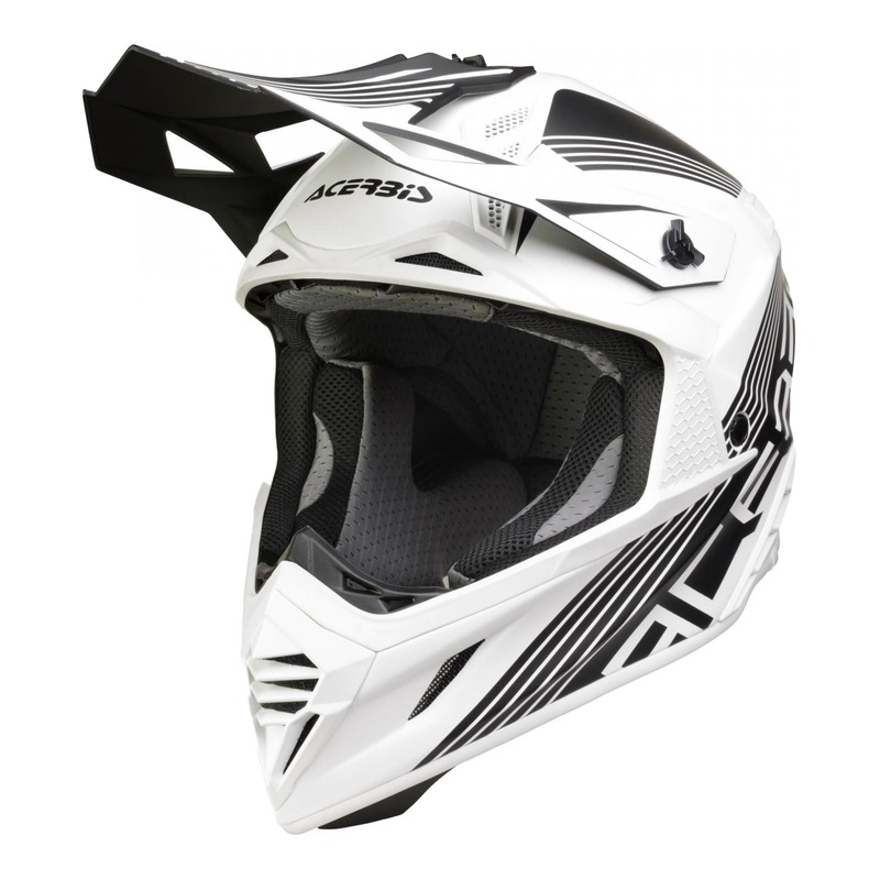 Casque cross Acerbis X-Racer VTR noir/blanc mat