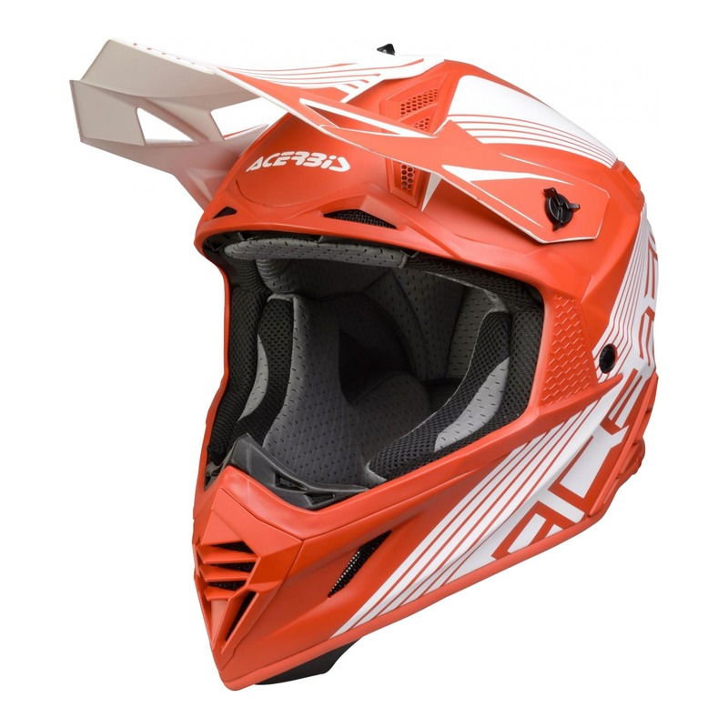 Casque cross Acerbis X-Racer VTR rouge/blanc mat- XS