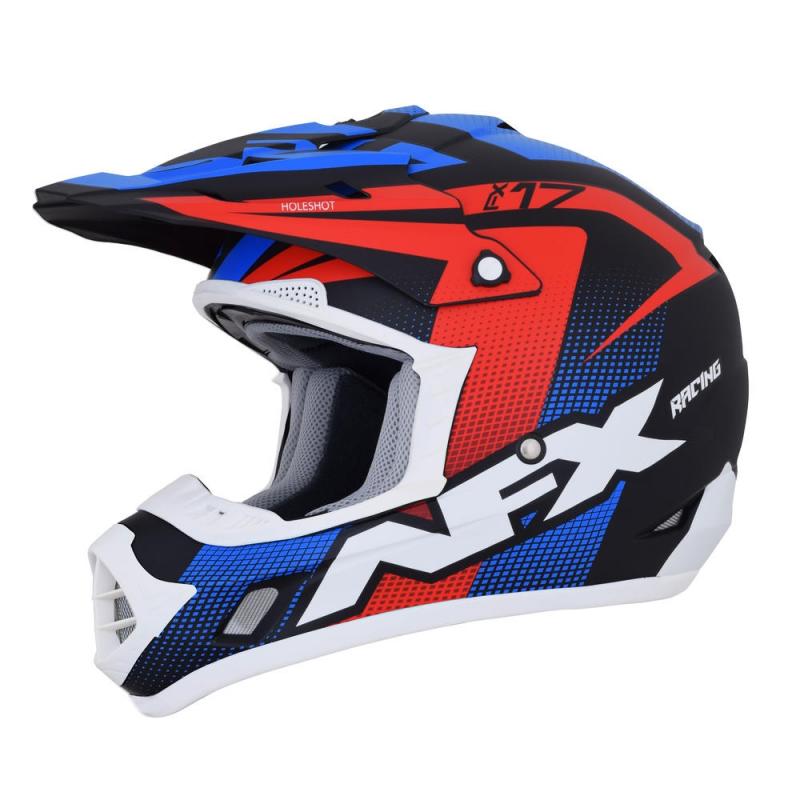 Casque cross AFX FX17 HOLESHOT rouge/blanc/bleu mat- XS